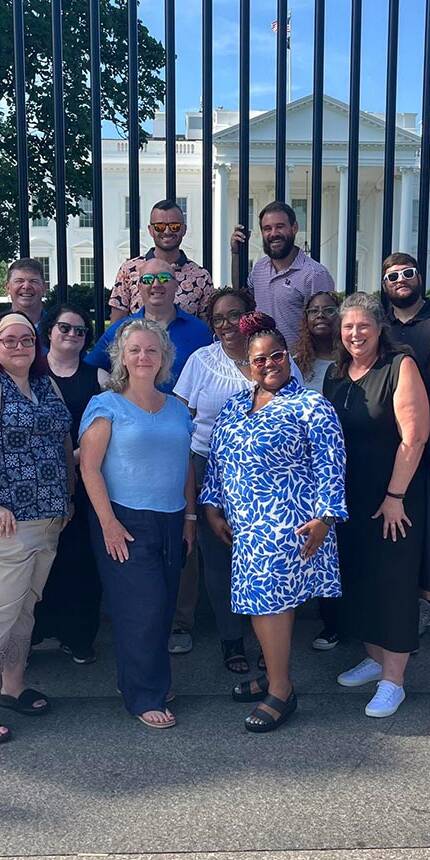 Sumter School District participants outside the White House.