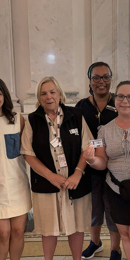 Several smiling women.